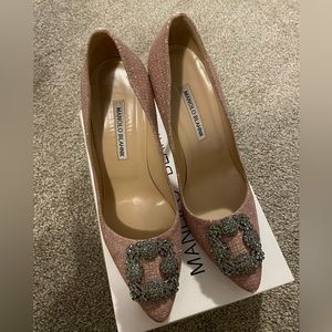 Pink Hangisi Manolo Blahnik Heels Authentic